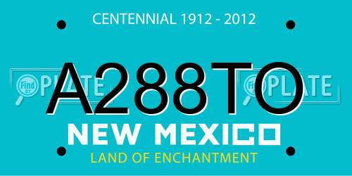 A288TO New Mexico License Plate