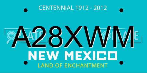 A28XWM New Mexico License Plate