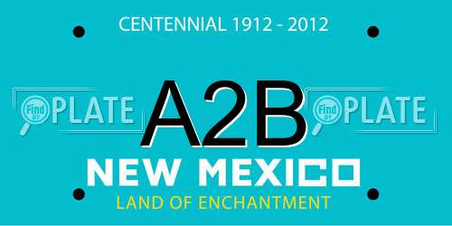 A2B New Mexico License Plate