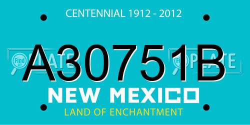 A30751B New Mexico License Plate