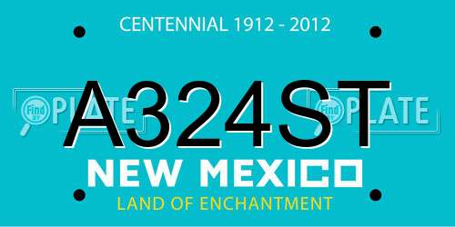 A324ST New Mexico License Plate