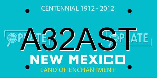 A32AST New Mexico License Plate