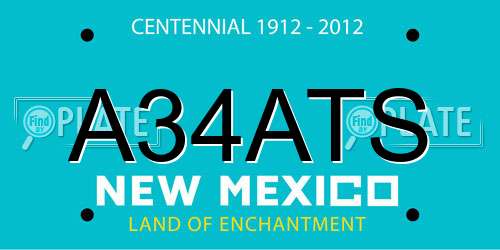 A34ATS New Mexico License Plate