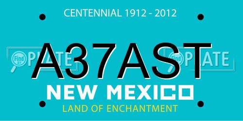 A37AST New Mexico License Plate