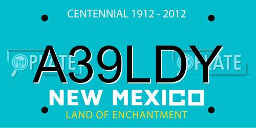A39LDY New Mexico License Plate