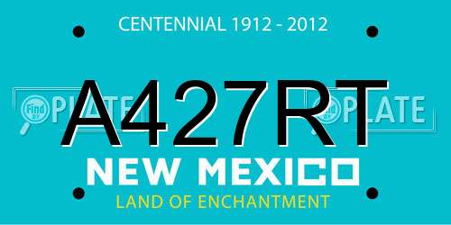 A427RT New Mexico License Plate