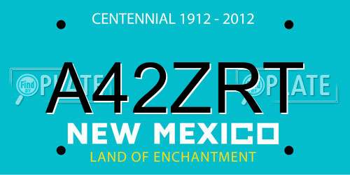 A42ZRT New Mexico License Plate