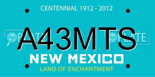 A43MTS New Mexico License Plate