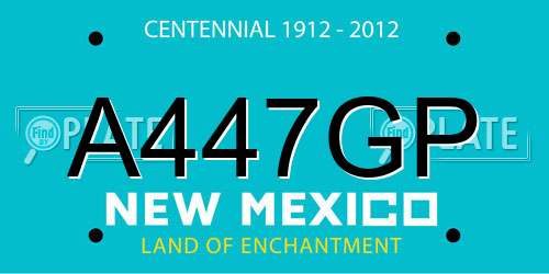 A447GP New Mexico License Plate