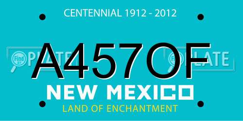 A457OF New Mexico License Plate