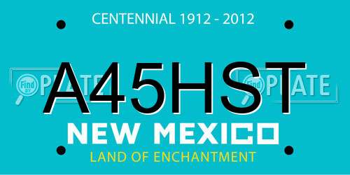 A45HST New Mexico License Plate