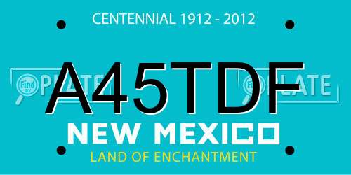 A45TDF New Mexico License Plate