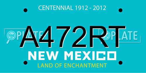 A472RT New Mexico License Plate