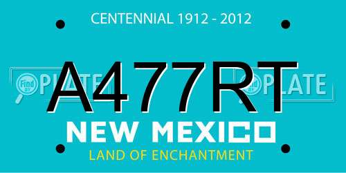 A477RT New Mexico License Plate