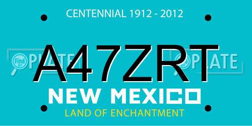 A47ZRT New Mexico License Plate