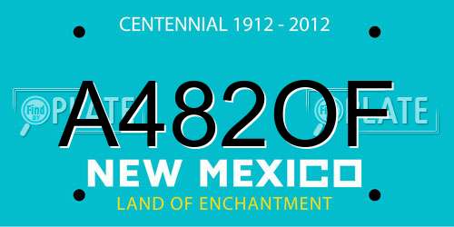 A482OF New Mexico License Plate