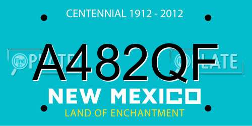 A482QF New Mexico License Plate