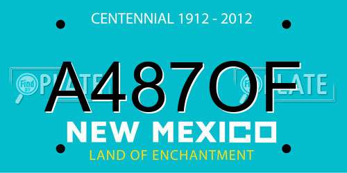 A487OF New Mexico License Plate