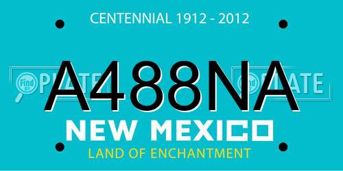 A488NA New Mexico License Plate