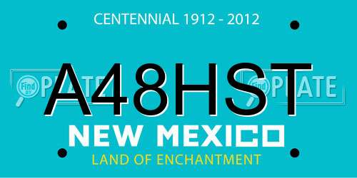 A48HST New Mexico License Plate