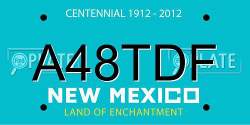 A48TDF New Mexico License Plate