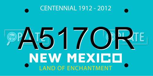 A517OR New Mexico License Plate