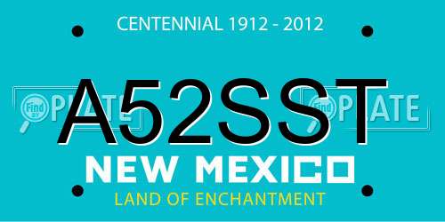 A52SST New Mexico License Plate