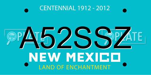 A52SSZ New Mexico License Plate