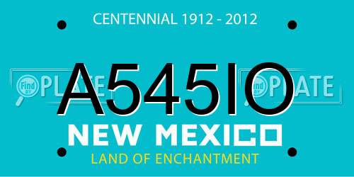A545IO New Mexico License Plate