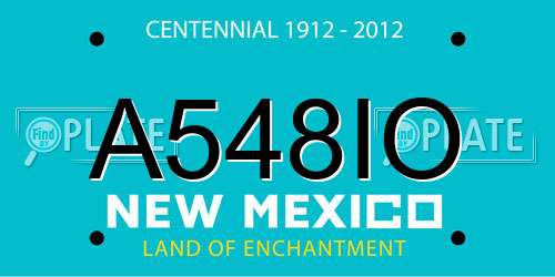 A548IO New Mexico License Plate