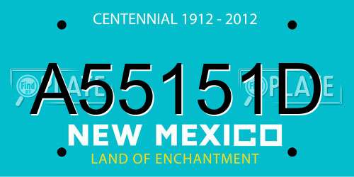 A55151D New Mexico License Plate