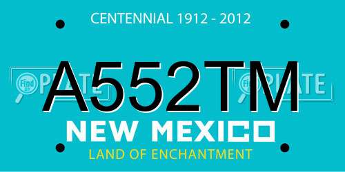 A552TM New Mexico License Plate