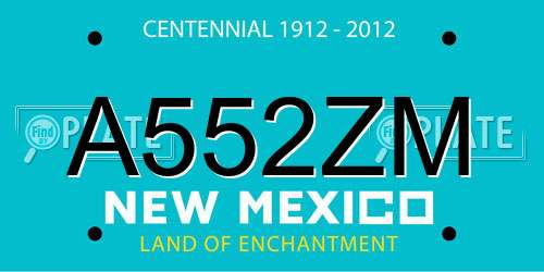 A552ZM New Mexico License Plate