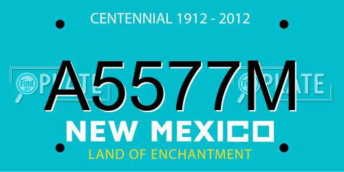 A5577M New Mexico License Plate
