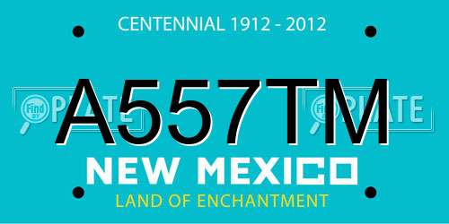 A557TM New Mexico License Plate