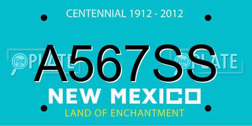 A567SS New Mexico License Plate