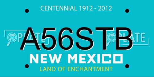 A56STB New Mexico License Plate