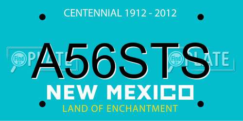 A56STS New Mexico License Plate