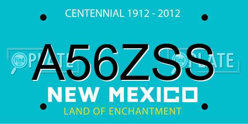 A56ZSS New Mexico License Plate