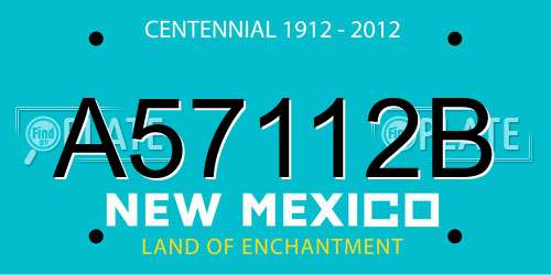 A57112B New Mexico License Plate