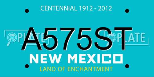 A575ST New Mexico License Plate