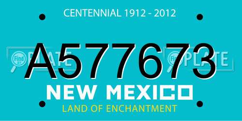 A577673 New Mexico License Plate