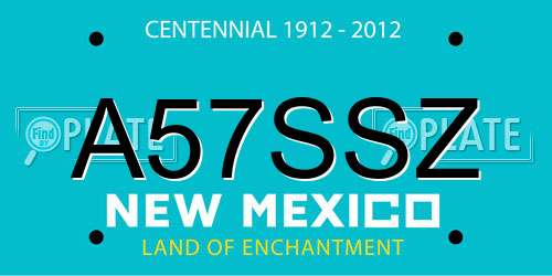 A57SSZ New Mexico License Plate