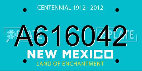 A616042 New Mexico License Plate