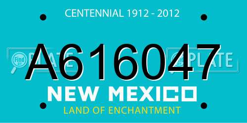 A616047 New Mexico License Plate