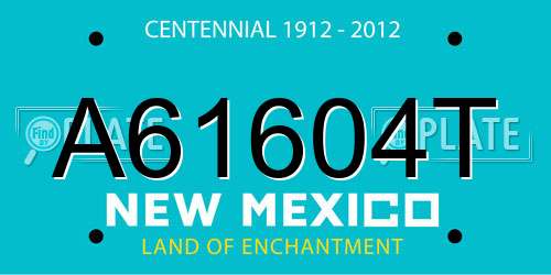 A61604T New Mexico License Plate