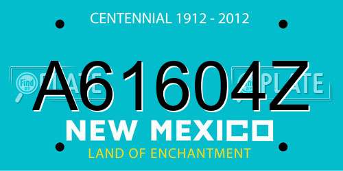 A61604Z New Mexico License Plate