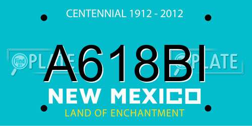 A618BI New Mexico License Plate