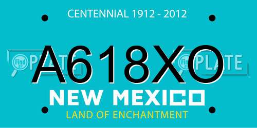 A618XO New Mexico License Plate