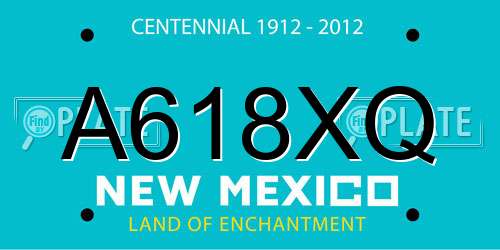 A618XQ New Mexico License Plate